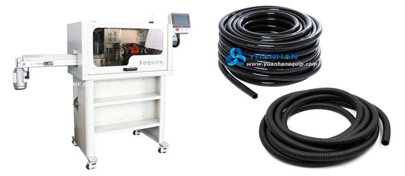 vinyl / Polyethylene and reinforced nylon tubing cutting machine