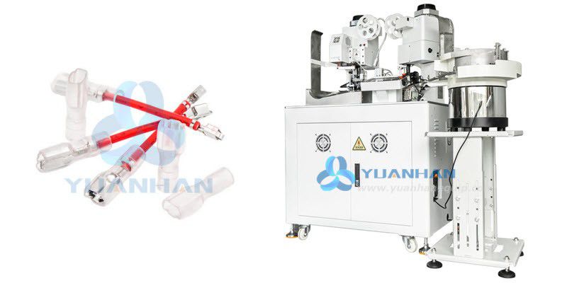 automatic wire crimping and sleeve insertion machine