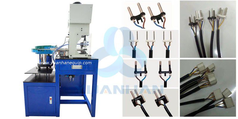 Semi-Automatic Crimping Machine for Three Pin Power Plug with Insert