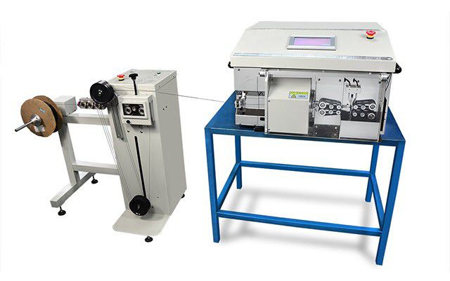 Coax Cable Stripping Machine with Tension-free Wire Prefeeding Machine 