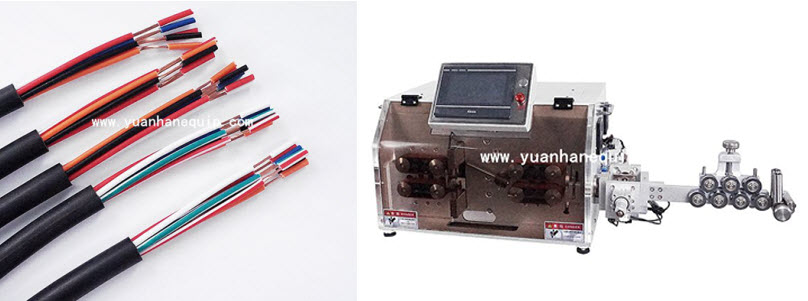 cable cutting jacket stripping inner conductor stripping machine