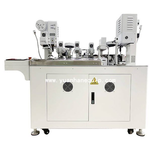 Wire Two Ends Heat-shrink Tubing Inserting and Ferrules Crimping Machine