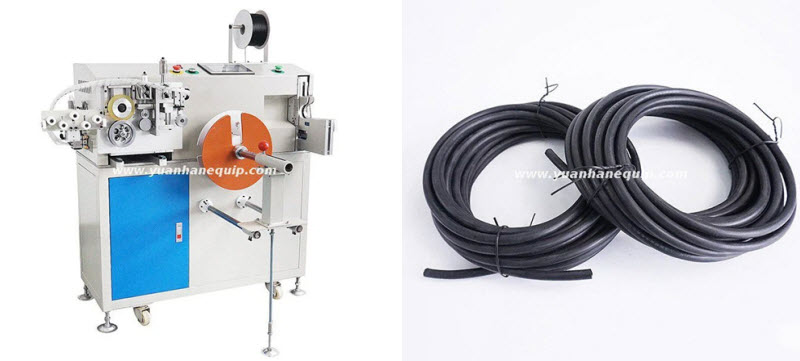cable cutting coil winding and twisting tie machine
