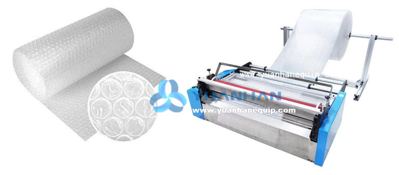 Automatic cutting of bubble wrap and foam film