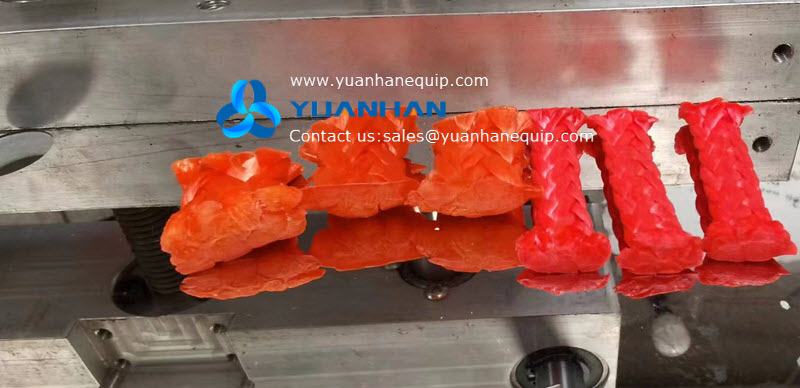 Hot wire hot cutting sealing machine for flat braided orange rope 