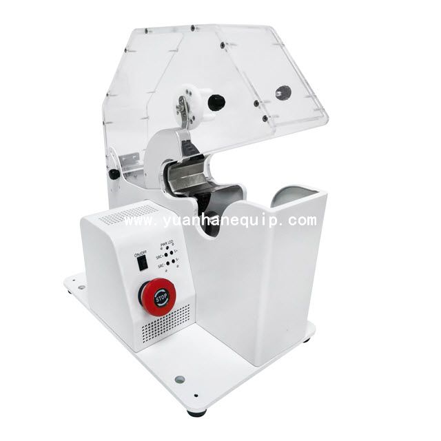 Máquina de fita semiautomática para fios e mangueiras