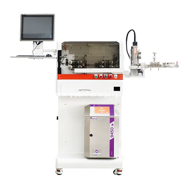 Wire Cutting and Stripping Machine with Inkjet Printer and MES