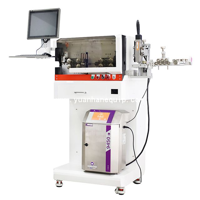 Wire Cutting and Stripping Machine with Inkjet Printer and MES