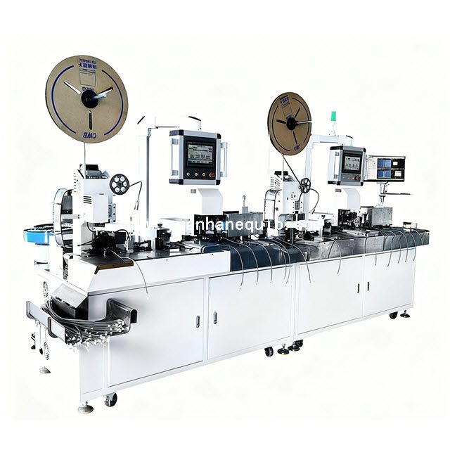 Multi-core Wire Two Sides Shrink Tube Inserting Crimping and Housing Inserting Machine